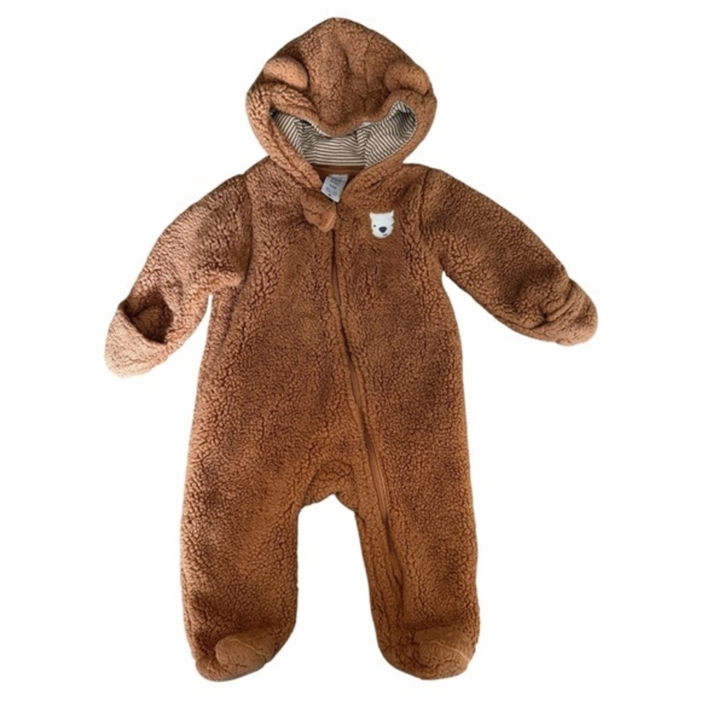 Carter's Warm Brown Fleece Baby Footie